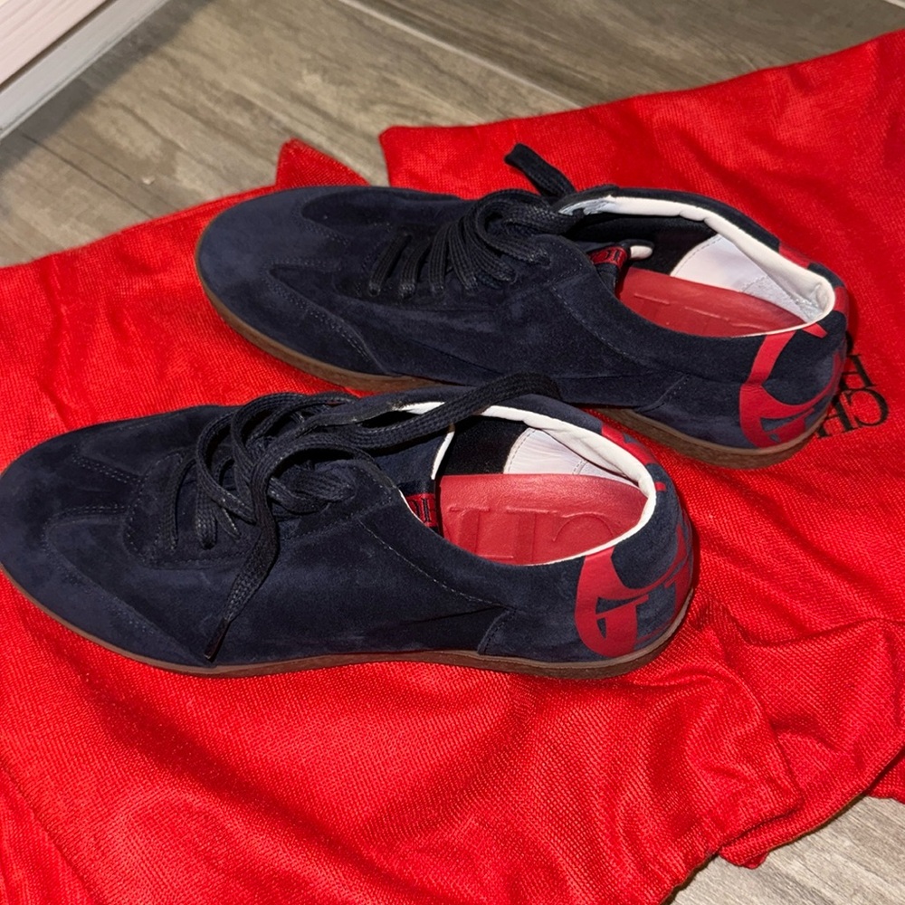 Carolina Herrera Blue Suede Shoes